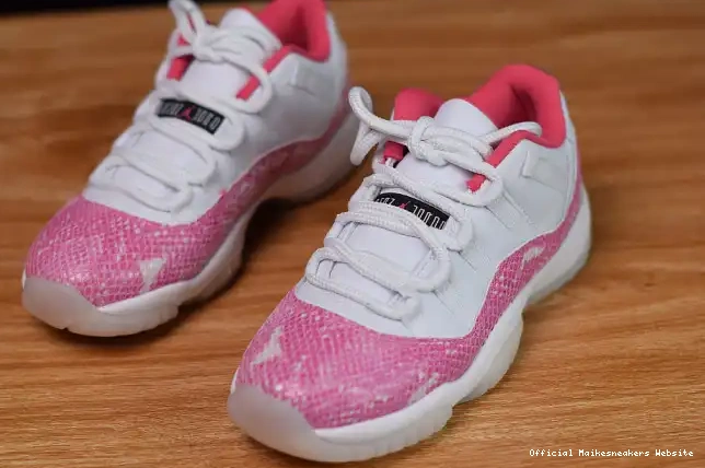 Official Maikesneakers 11 WMNS Low Pink Jordan Air AH7860-106 Snakeskin 0529